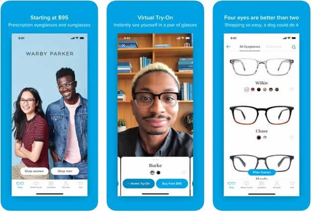 eCommerce app for glasses